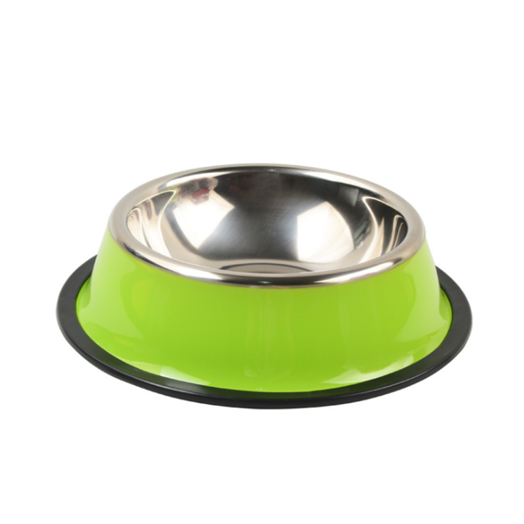 Hot Sale Color Printed Rubber Bottom Metal Stainless Steel Pet Dish/ Pet Feeder/Dog Bowls