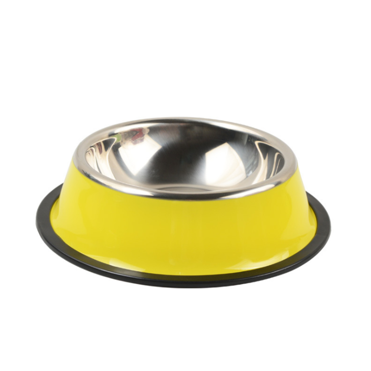 Hot-Sale-Color-Printed-Rubber-Bottom-Metal-Stainless-Steel-Pet-Dish-Pet-FeederDog-Bowls-LBPB1011