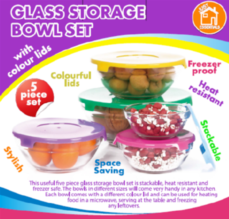 Hot-Sale-Round-5pcs-Set-Glass-Food-Storage-Bowl-Set-with-Colorful-Lid-LBGB5305
