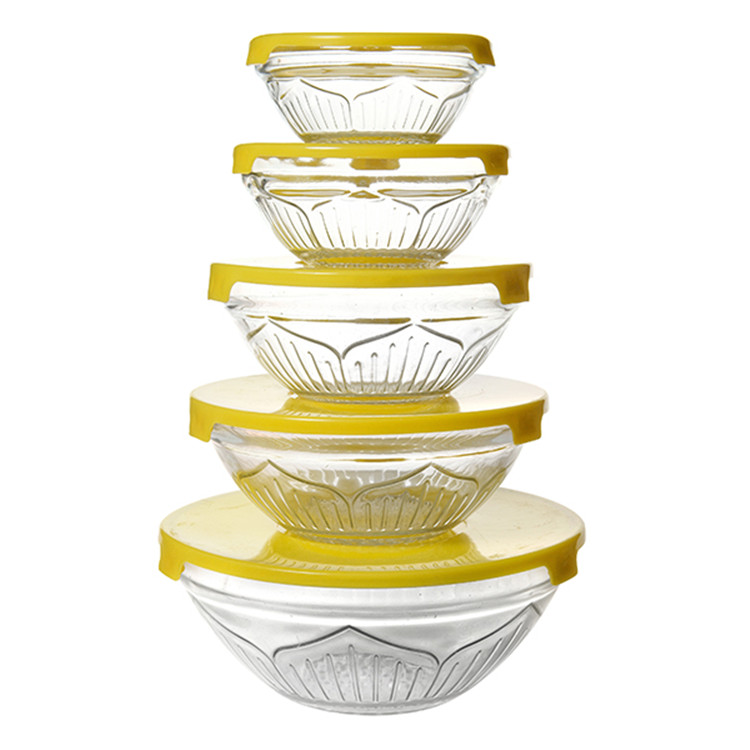 Hot-Sale-Round-5pcs-Set-Glass-Food-Storage-Bowl-Set-with-Colorful-Lid-LBGB5305