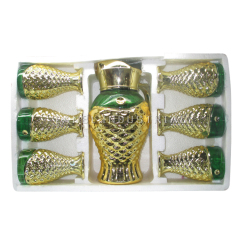 Hot Selling Gold Electroplating Glasses Set for Water Lemon Drinking Set