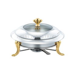 Luxury Golden Stainless Steel Food Warmer Used Chafing Dish Buffet Set