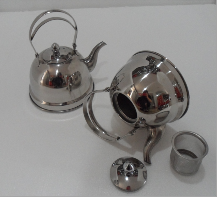 New-Design-Silver-Polish-15L-Stainless-Steel-Camping-Cookware-Teapots-LBSK0091