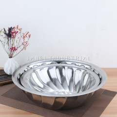 New Design Stainless Steel Mixing Bowls and Dishes with Embossing Flower