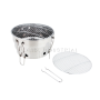 Outdoor Portable Barbecue Mini Table Top Grill Round Charcoal BBQ Grills