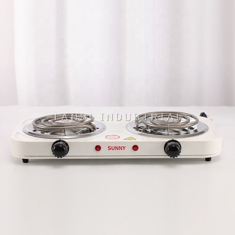 Portable Double Burner Electric Coil Hotplate Stove for Home Use