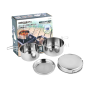 Portable Lunch box Stainless Steel Cookware Tableware Set For Camping Picnic Fishing