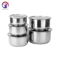 Restaurant Hotel Stainless Steel Condiment Basin Seasoning Cylinder with Lid