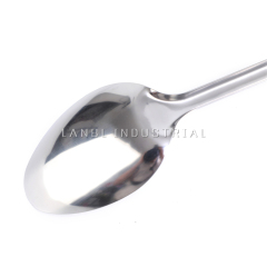 Simple Restaurant 410 Stainless Steel Rice Serving Spoon with Long Handle