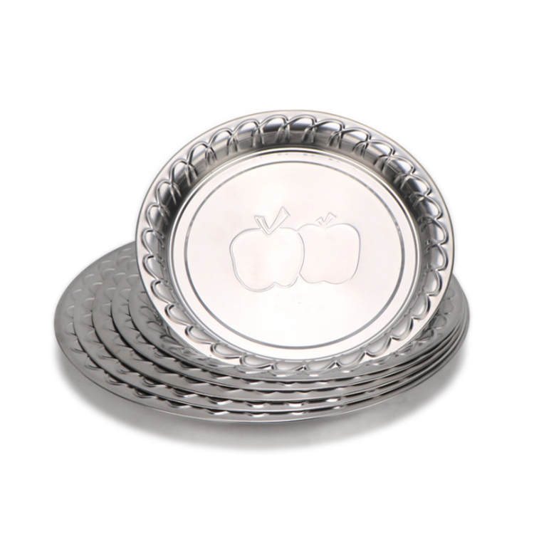 Stainless-Steel-Serving-Food-Tray-Grape-Shaped-Fruit-Tray-Round-Plate-LBSP6631