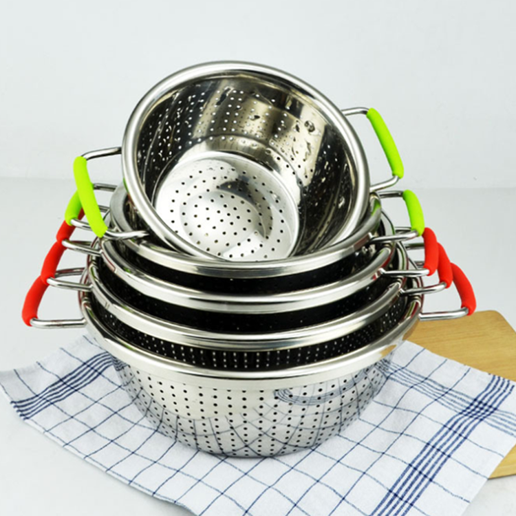 Stainless-Steel-WashingDrain-Basket-Rice-Sieving-Multi-use-Fruit-Basket-LBDB1810