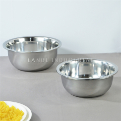 Wholesale Kitchen Metal Thicken Serving Salad Bowls Set Stainless Steel