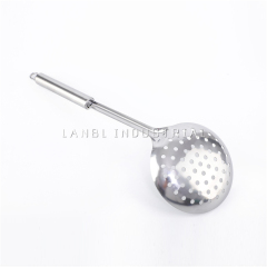 Wholesale Kitchen Utensil Metal 410ss Slotted Soup Skimmer with Holes