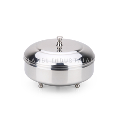 Wholesale Metal Stainless Steel Sugar Bowl with Flip Cover Lid for Home and Kitchen