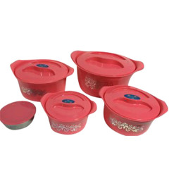 5 Pcs/Set Stainless Steel Insulated PLastic PP Lunch Box Bento