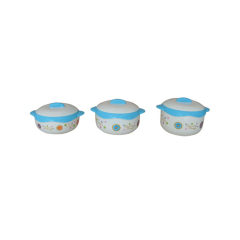 3Pcs/Set Stainless Steel Lunch Bowl Food Warmer Insulated Plastic PP
