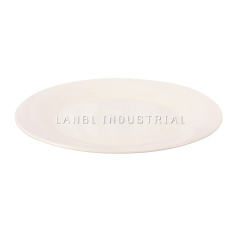 10.5" Plain White Flat Plate for Restaurant Serving Ceramic Dish