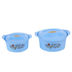 Customized 2 Pcs Set PLastic PP Stainless Steel Food Warmer Lunch Bowl