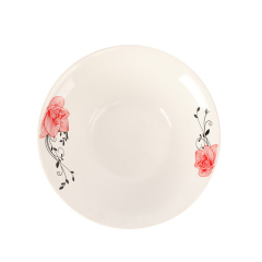 Flower Decal Chinese Style 8" Ceramic Fruit  Porcelain Soup Bowl