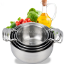 New Design 4 Pcs/Set Colorful Stainless Steel Hot Pot Cookware Sets Kitchen Accessories