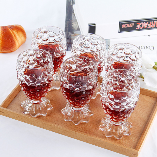 Wholesale Price Fish Scale Red Wine Glass Set Juice Creative Transparent Home Cocktail Glass Milk Glass