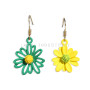 2020 Fashion Summer Jewelry Cute Asymmetrical Colorful Daisy Sun Flower Shaped Earrings Stud Earrings