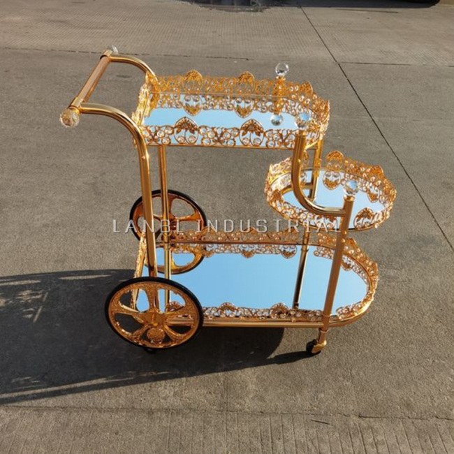 2022 Simple Steady Moving Hand Push Hotel Food Trolley