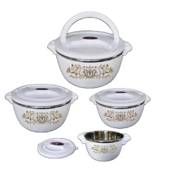 4 Pcs Set Plastic Food Warmer Hot Pot Thermos Bento Stainless Steel