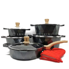 Hot Selling High Quality Hotel Household Smooth Aluminum Pot Non Stick Pot Wholesale Cookware Set