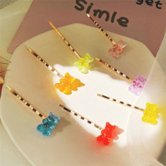 Wholesale 2020 Spring Korean Kawaii Cute Animal Hair Pin Candy Color Acrylic Side Hair Clips for Kids Girls