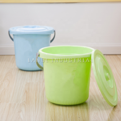 Hot Sale Large Size Bath Water Plastic Bucket with Handle and Lid