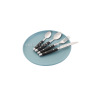 Wholesale 24PCS Stainless Steel Knife Fork And Spoon With Black Handle For Western Food Tableware Set