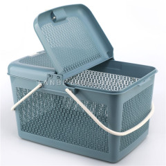 Hot Sale Cheap Stock Plastic Kitchen Fruit Basket Storage with Handle