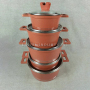 10 Pcs Wholesales Non stick Aluminum Pots and Pans Cookware set Cooking Granite Pots Sets