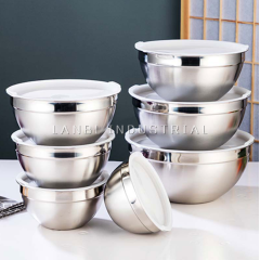 Factory Directly Sell Multipurpose Mixing Bowl Dinnerware Set Fruit Salad Stainless Steel Bowl For Home Restaurant