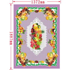 Good Quality Reusable Flower Printed Rectangle Plastic Tablecloth PVC Oilproof Dinning Table Cover