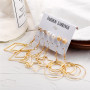 6 Pairs Fashion Large Earrings Gold Plated Big Hoop Earrings Set for Women Girls
