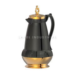 Rotating Texture Design Plastic Coffee Pot PP Material Long-term Insulation Coffee Pot Double silver glass inner liner Pot