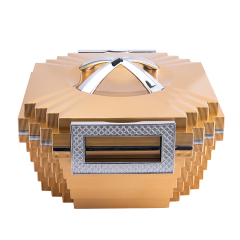 Luxury Portable 3L/4L/5L Forever Gold Insulated Forever Gold Food Warmers Hot Pot Set Casserole ABS Food Containers