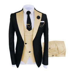 2021 Groom Best Man Wedding banquet business casual men's three-piece suit