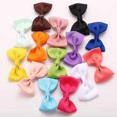 Mixed Candy Color Top Knot Cloth Bows Hair Accessories Kids Girls Bowknot Hair Clips