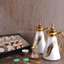 0.7+1L Vacuum Flask 20pcs Leaf Patterned Luxury Hot & Cold Kettle Arabic Style Coffee Pot