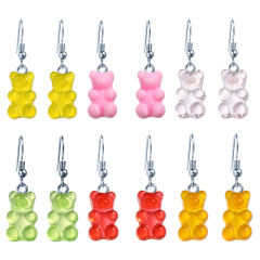 Candy Color Cartoon Design Kids Jewelry Gift Cute Mini Gummy Earrings