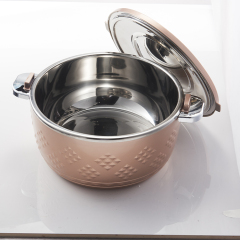 2021New Design  High Quality ABS 2.2+4.0+6.5L 3PCS Set Stainless Steel Casserole Food Warmer Insulated