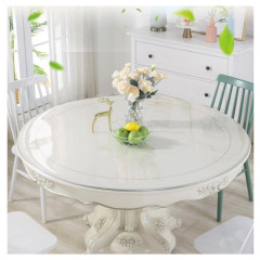 Wholesale Cheap Clear Plastic Table Cover Table Cloth Round Nappe Transparent Round PVC Tablecloth