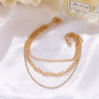 Fashionable Alloy Rhinestone Foot Chain Pearl Shell Jewelry Ankle Bracelet for Women & Girls