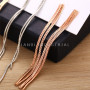 2020 Fashion Rose Gold Long Chain Attractive Gold Wire Design Earring for Girls