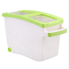 14L Double Layer Pet Food Rice Book Clothe Storage Container Box Plastic Container With Lid