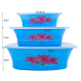 Customized 3 Pcs Set Plastic Storage Lunch Box Food Container