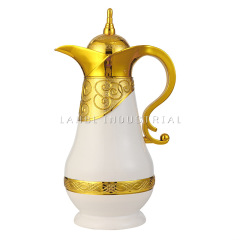 1.0L Arabic Style White Color Asbestos-free Glass Liner Insulated Vacuum Flask 1.0L Arabic Style White Color Asbestos-free Glass Liner Insulated Vacuum Flask
